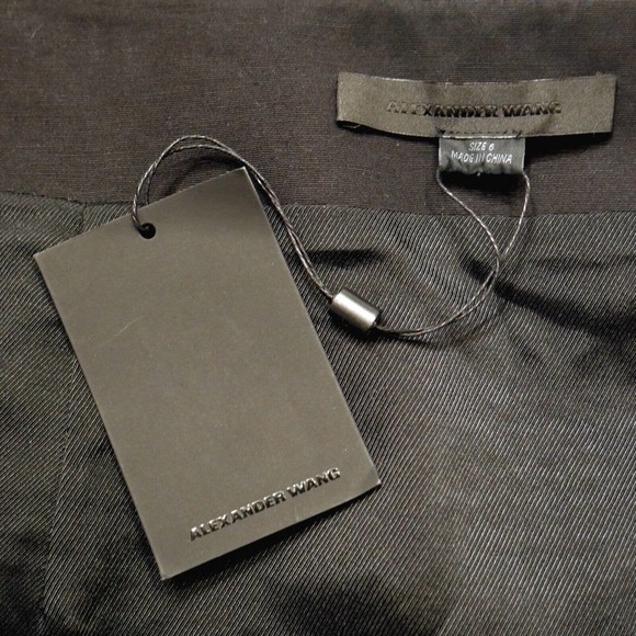 NWT Alexander Wang Wool Boucle & Lambskin Mini Skirt, Size 6 - Picture 6 of 8